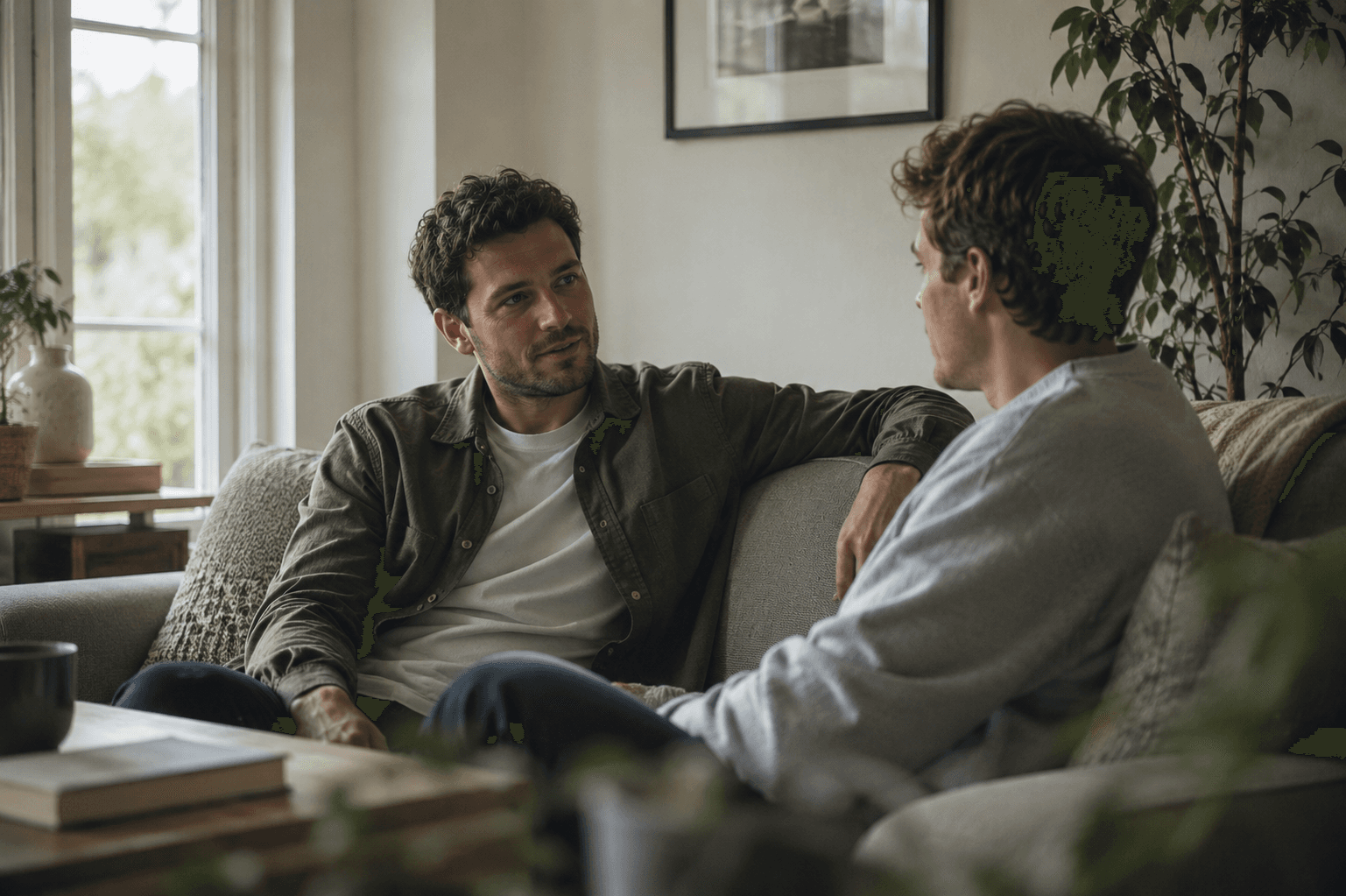Two people talking openly — professional support is essential during alcohol withdrawal